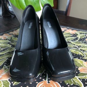 Black Heeled Loafers